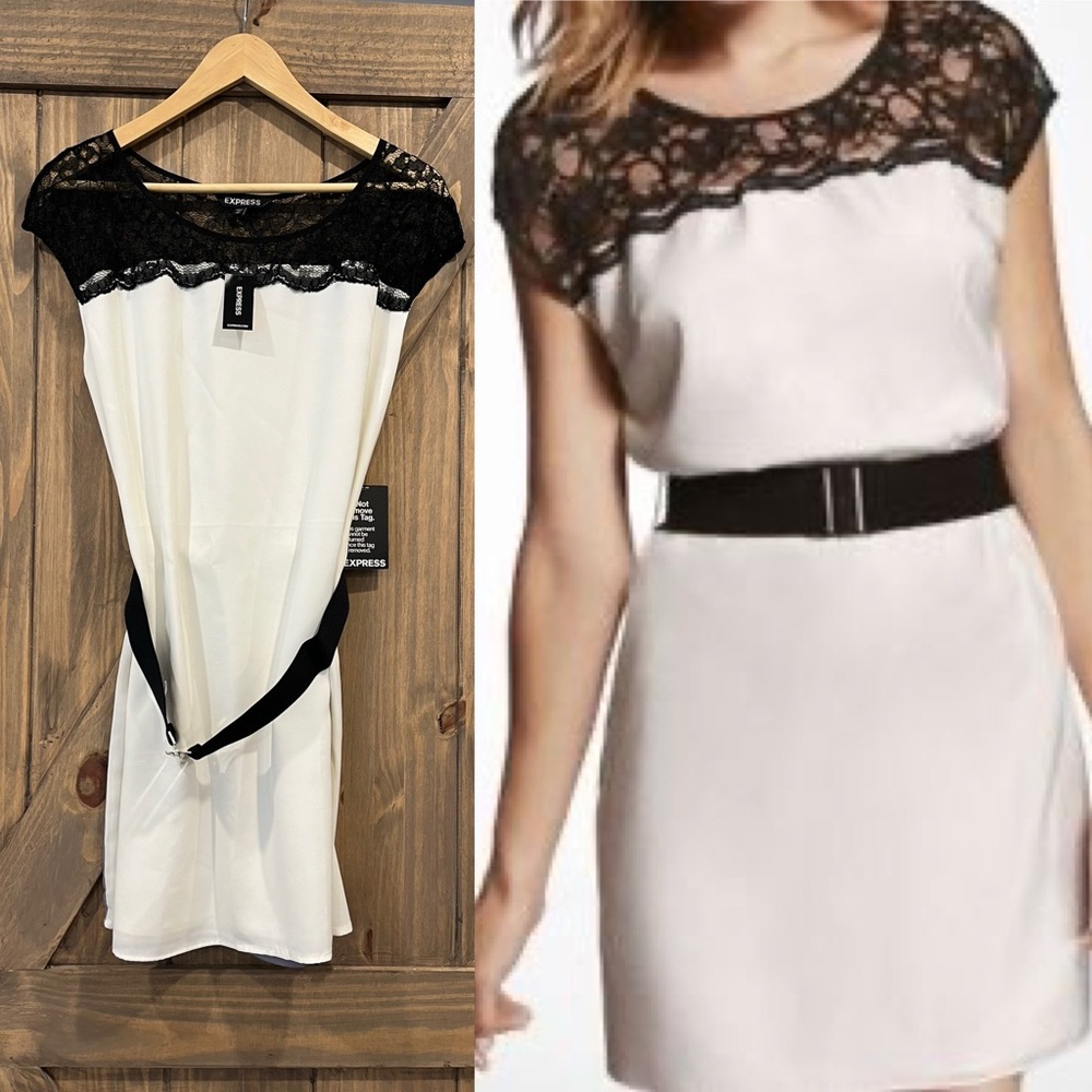 Black and White Lace Dress